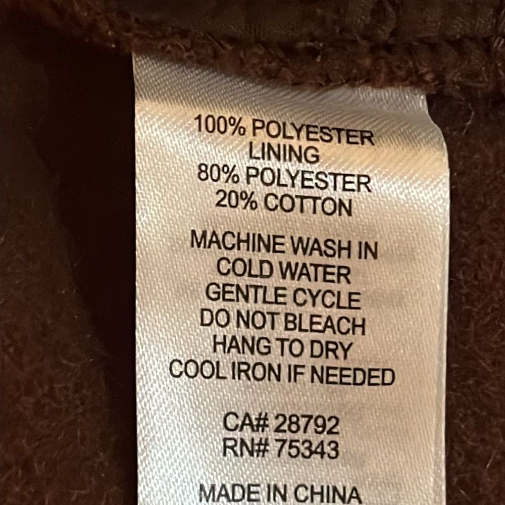 New! Joie Fleece Shirt Jacket Shacket Brown Button Down Size Medium - Picture 10 of 14
